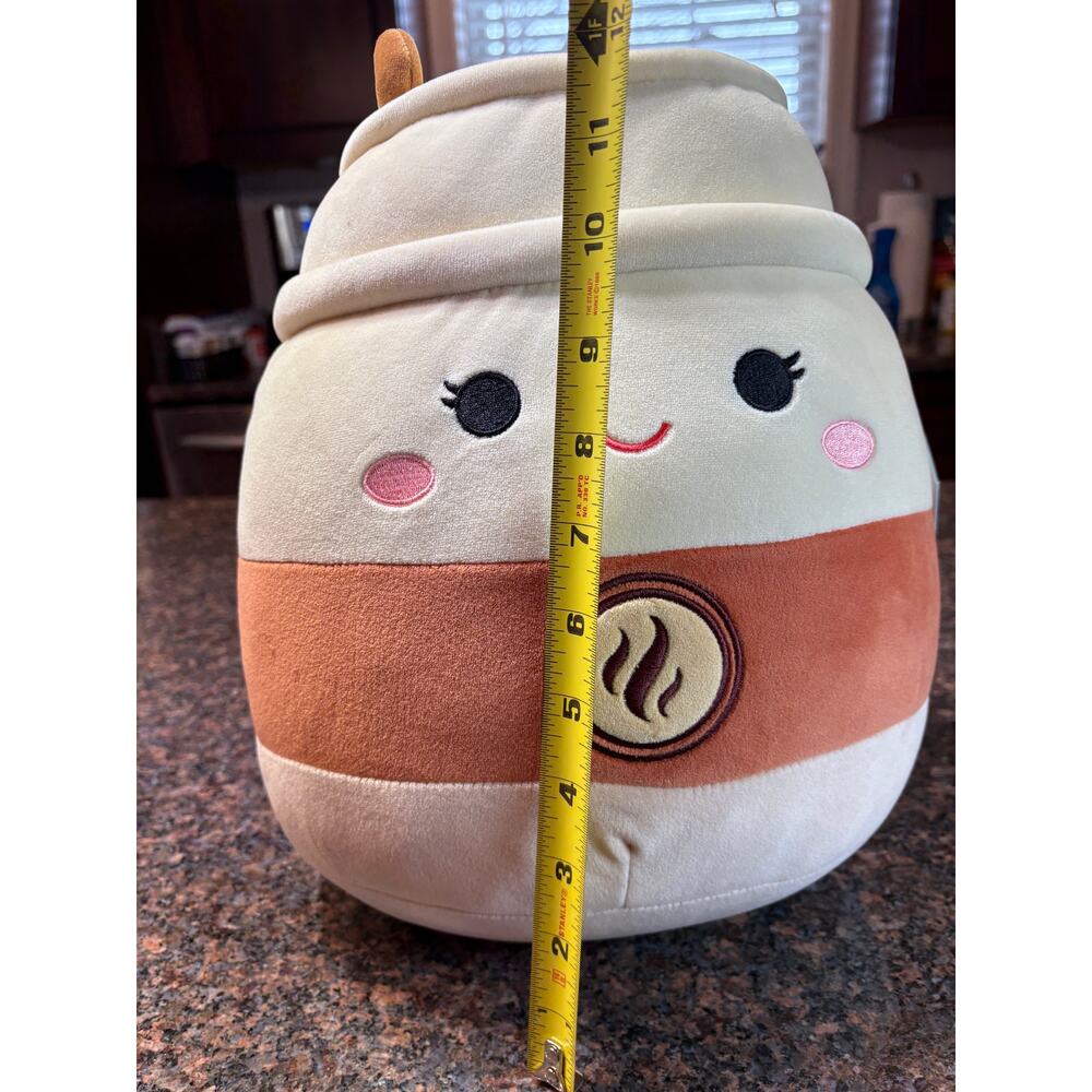 Squishmallow Renne the Latte Coffee To Go Cup Snack Squad 11" NWT - Picture 11 of 11